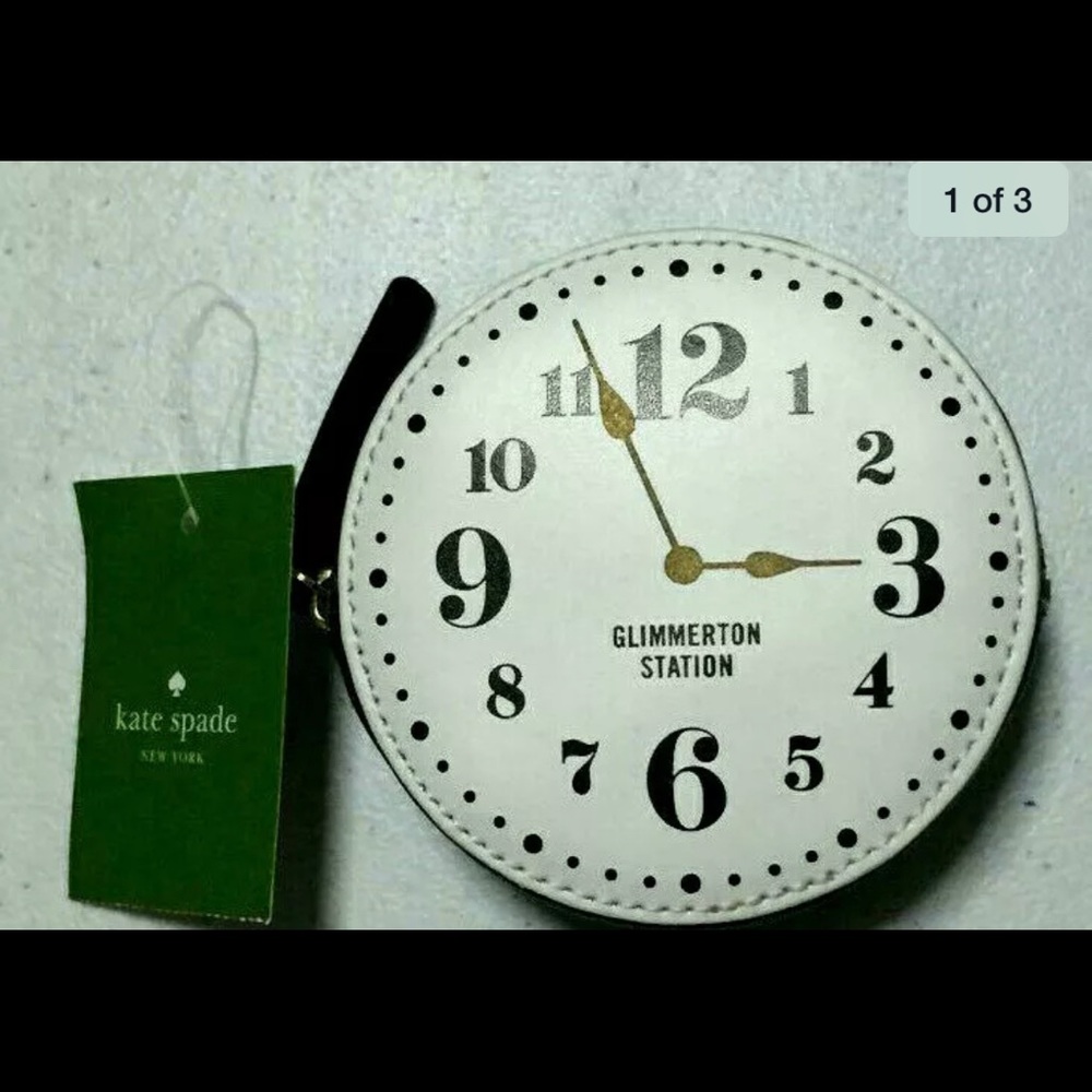 NWT! Kate spade clock coin purse Rare!